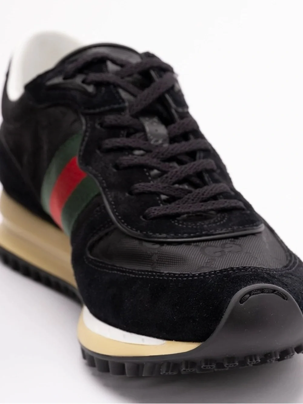 GUCCI Re-Motion Nora Runners web stripe leather sneakers